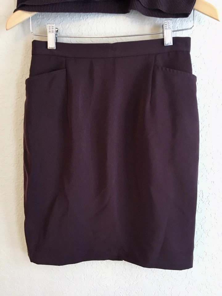 Falda VOTRENOM Paris Púrpura 2 Piezas Talla 38 Top Talla M Excelente Foto 4 de 4