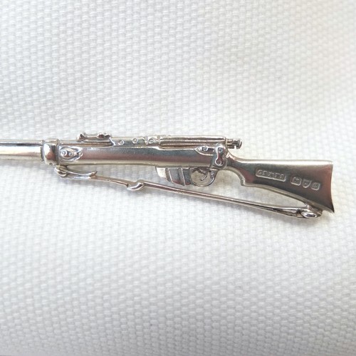 1904 SILVER LEE ENFIELD RIFLE SPOON SAUNDERS & SHEPHERD SMLE MODEL ANTIQUE WW1 - Picture 3 of 24