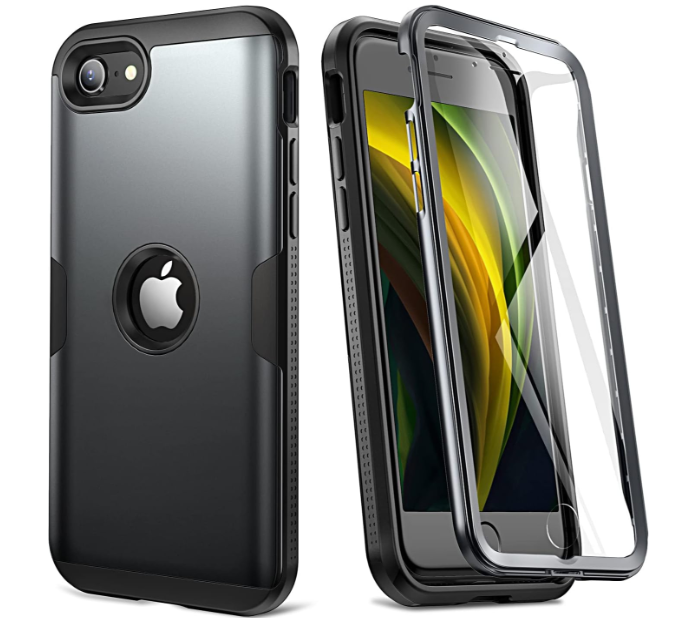 YOUMAKER iPhone SE 2nd Generation Case 360 Cover with built in