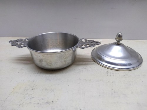 Woodbury Pewterers Pewter Replacement Sugar Bowl Candy Dish Server & Lid - Picture 6 of 6