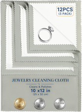 Bonison 3 Pack Large Silver Polishing Cloth 10"x12" Jewelry Cleaning Cloth