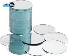 Craft Mirrors Bulk Mini Glass Tiles  60 Pack 2 Inch round Tiles DIY Mosaic