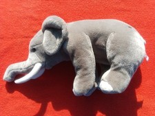 FAO Schwarz Gray Elephant Plush Stuffed Animal Large 24" Toys R Us Raised Trunk