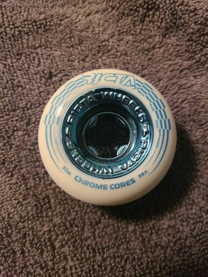 Ricta Wheels 53mm 99a Chrome Cores Teal Skateboard Wheel (1 Wheel)