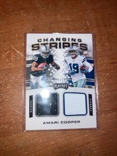 Amari Cooper Changing Stripes Double Patch Gold 47/50 2020 Playoff Football 
