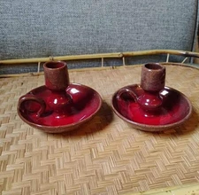 Candle Holders 1980's Signed: N. OWENS