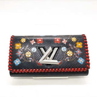 Louis Vuitton Long Wallet Black Epi Leather Floral TN4177 1083766