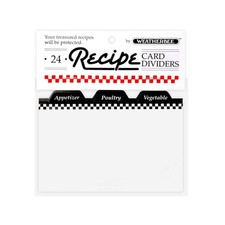 Weatherbee Preprinted Recipe Card Tab Dividers Set, Made in America, 3-Inches x