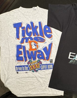 **MEGA RARE 1/1 VINTAGE DENVER BRONCOS SUPER BOWL  Tickle Me Elway  SHIRT. LARGE