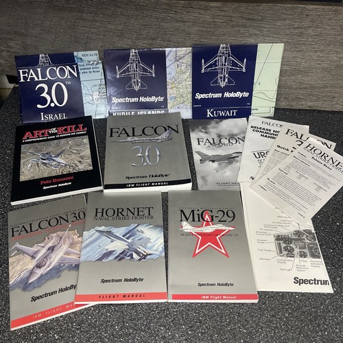 Spectrum HoloByte Falcon 3.0 Manual Lot - Mig-29, Hornet, Strategy Guide - Bild 1 von 5