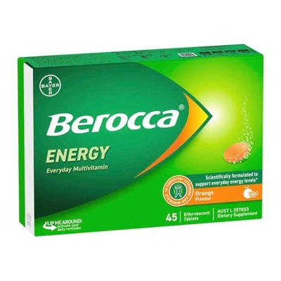 Berocca Energy Effervescent 45 Tabs Orangengeschmack Vitamin B & C Focus Boost