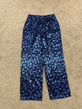 Vtg Playboy sz L Mens Satin Bunny Print Pajama Lounge Pants Hughe Hefner E25