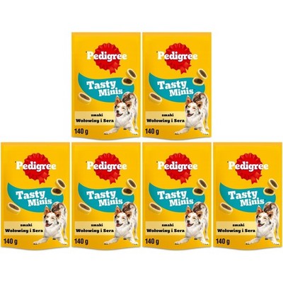Pedigree Tasty Minis Hunde Leckereien Rind Käse 6x 140g Snacks Hund