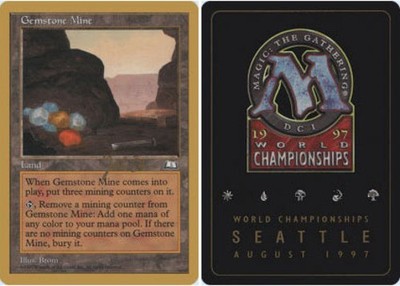 Gemstone Mine - Jakub Slemr - 1997 ~ Lightly Played World Championship A MTG Mag