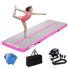 Inflatable Air Gymnastics Mat 4" Tumble Track Cheerleading Yoga Home Use 10/1...