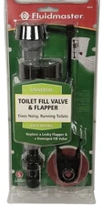 NEW Fluidmaster 400CR Universal Toilet Fill Valve & 2" Toilet Flapper Repair Kit