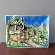 Ceramic 3D Majolica Relief Ceramic Wall Art Japan
