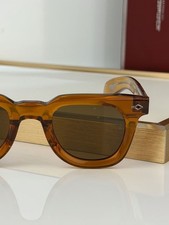Jacques Marie Mage Vendome Epoxy 47-25 Honey Amber Brown Lens Sunglasses