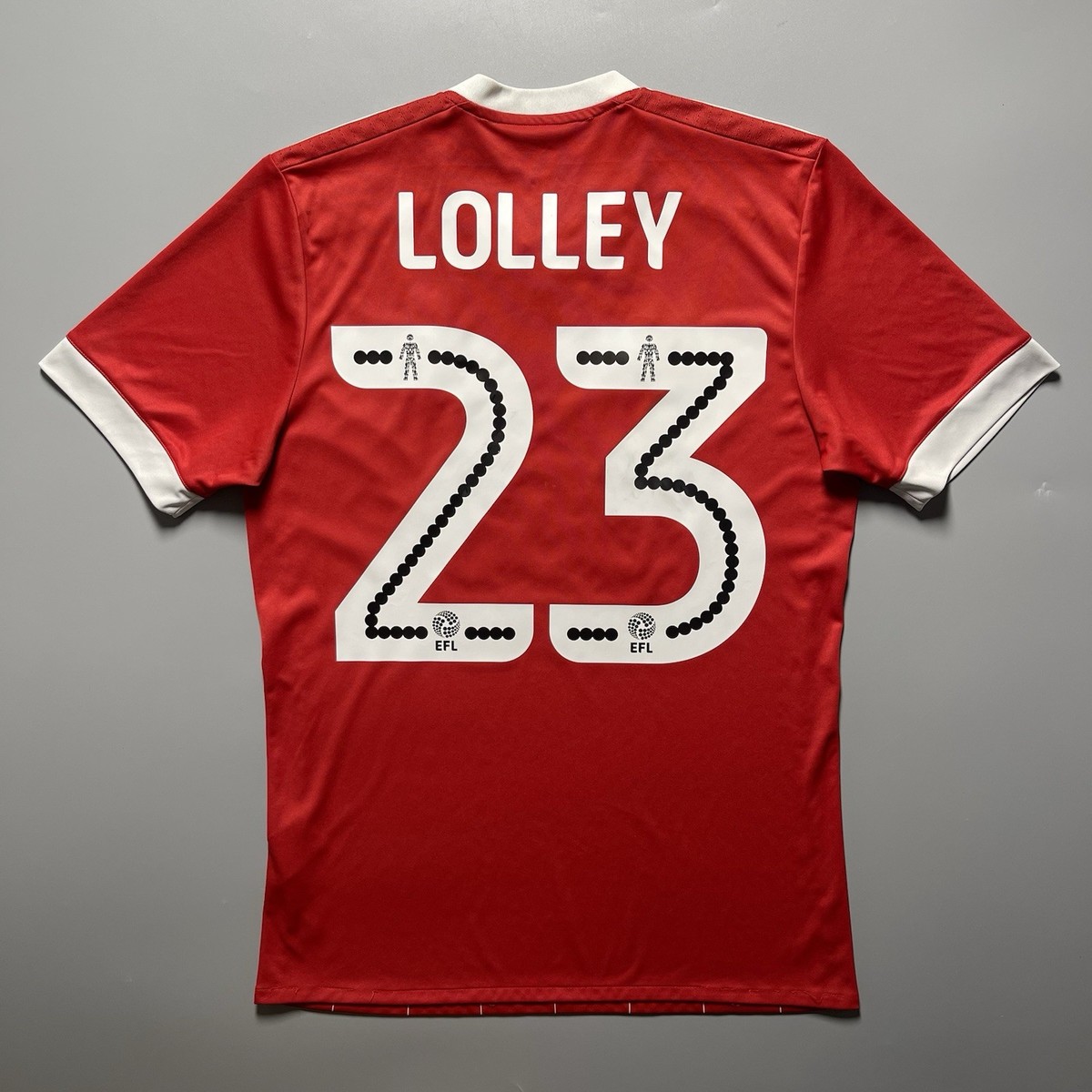 オランダ代表　サッカーユニフォーム　made in UK NOTTINGHAM FORREST ADIDAS 2017/2018 HOME JERSEY #23 JOE LOLLEY