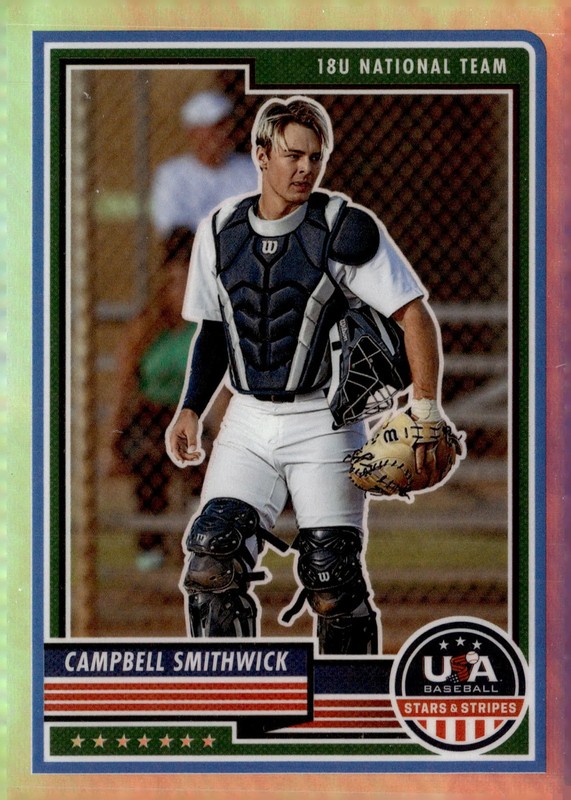 2023 Panini USA Baseball Stars & Stripes Prizm Campbell Smithwick #15