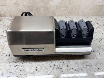 Chefs Choice 2100 Commercial Diamond Knife Sharpener 3-Stage Good Cond