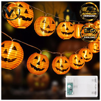 Lichterkette Halloween 6M 20 LED Orange KüRbis Wasserdicht Deko Innen AußEn