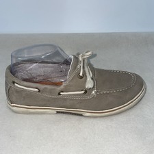 Sperry Top Sider Halyard Tan Canvas Low-Top Boat Shoes Mens Sz 5 Youth