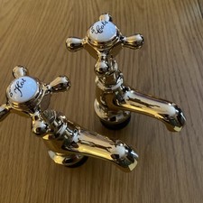DOULTON ‘ Belgravia ‘ Gold Plated Bath Taps . New