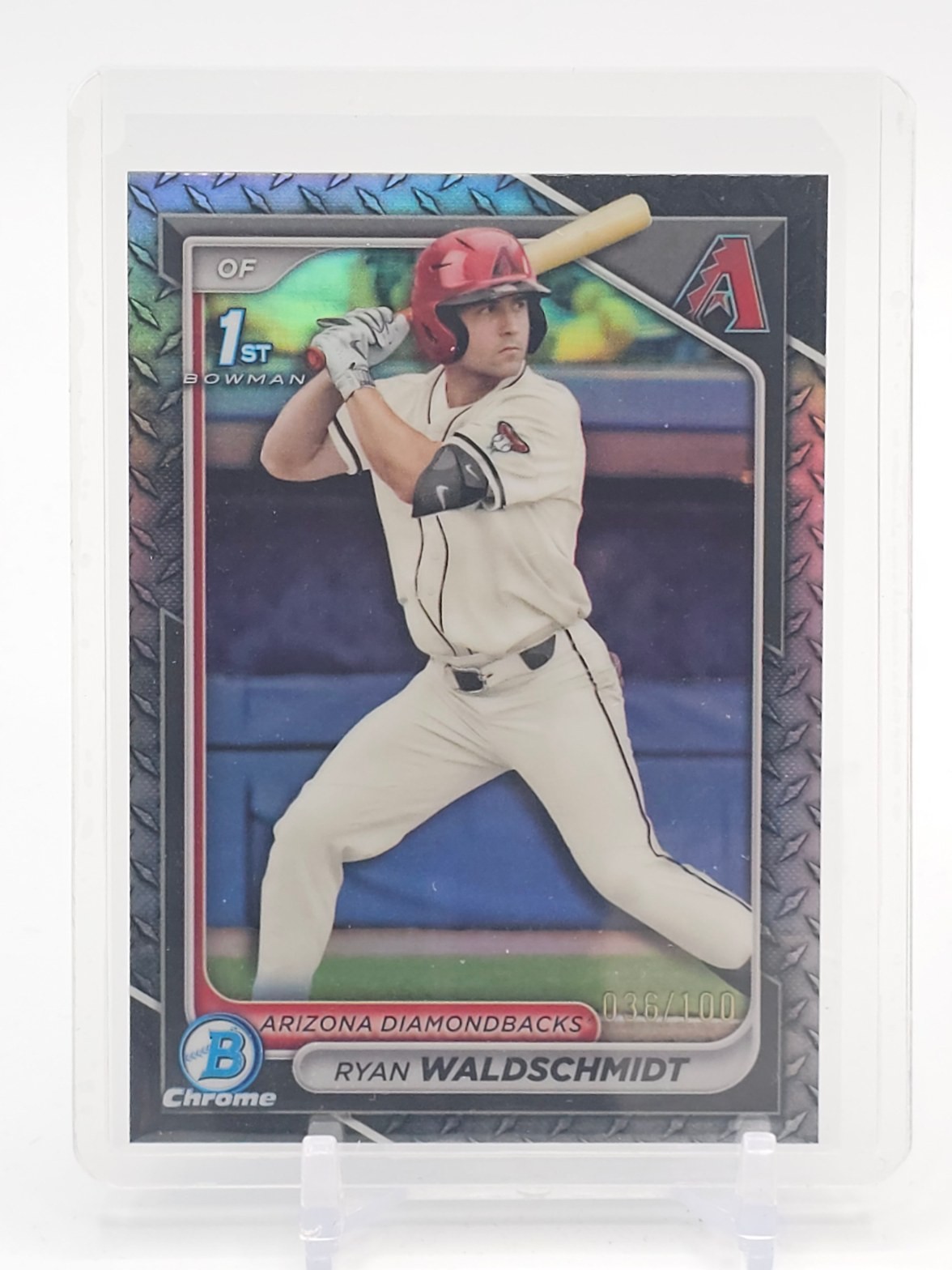 RYAN WALDSCHMIDT 2024 BOWMAN CHROME STEEL METAL REFRACTOR 1ST RC /100 Q5361