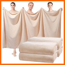 4 Pcs Oversized Bath Towels, 40 x 80 Inch Giant Microfiber Jumbo Bath Sheets ...