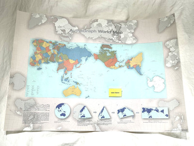 AuthaGraph World Map Poster W841mm H594mm ALEXCIOUS Size A1 2022 Brand New Japan