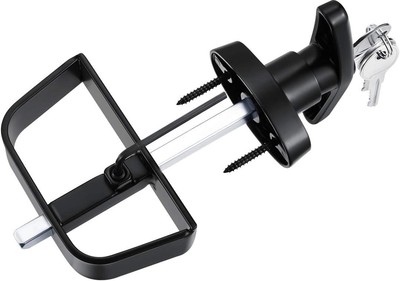 Shed Door Latch T-Handle Lock Kit with 4 Keys,Storage 4-1/2 Inch Stem, Black 