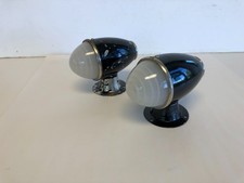 Pair Jeweled Glass Fender Marker Lights Large Unused 1920s Motorcycle Hotrod Pair Jeweled Glass Fender Marker Lights Large Unused 1920s Motorcycle Hotrod