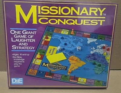 Vintage Missionary Conquest Board Game D&E Enterprises 1992