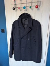 COS Cappotto Uomo Cashmere Doppiopetto Lana Pea Navy Taglia 52 (42 UK)