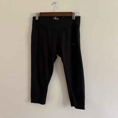 Puma Sport Women s Small Black Capri Workout Runnings Leggings Gym N7