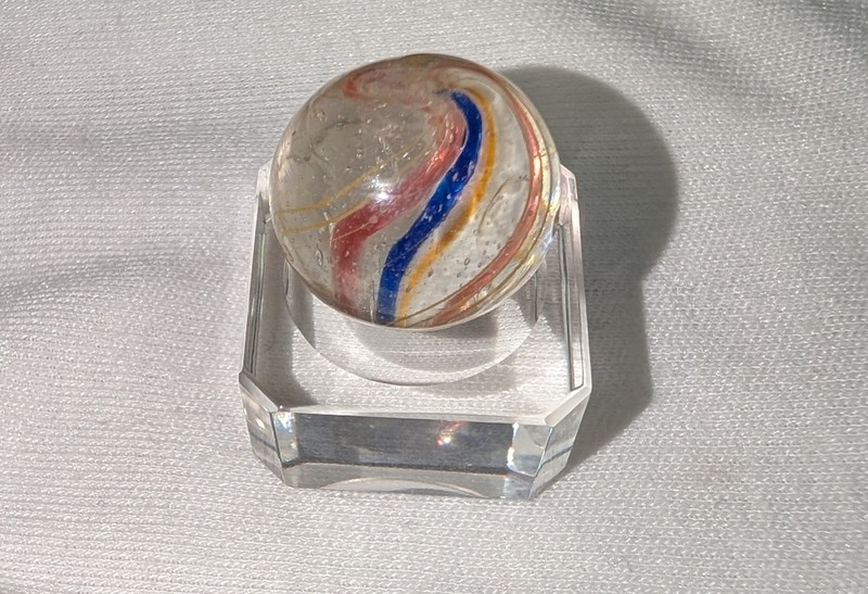 Antique German Laticchino Swirl Marble .75" 19mm Approx.