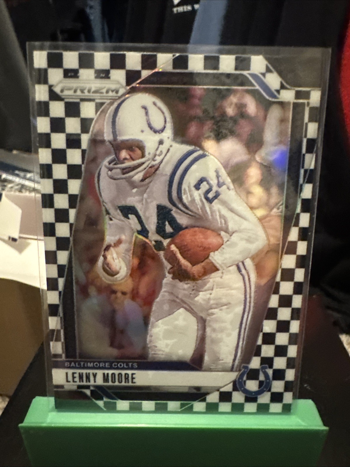 2024 Panini Prizm Football #296 Lenny Moore Checkerboard Prizm (G)