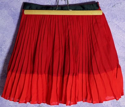 Jupe trapèze rouge "3 Suisses" - Taille 38 - Photo 1/4