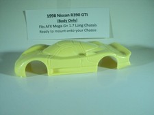 HO scale Slot Car Custom Resin Body Yellow Nissan R390 GTI Fits AFX Mega-G 1.7