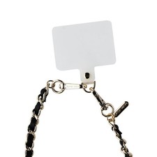 Case-Mate Phone Crossbody Adjustable Smartphone Leather  Gold Chain - Black