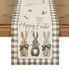 Artoid Easter Spring Season Rabbit/bunny Plaid Cute Table Runner 40x140cm NEW