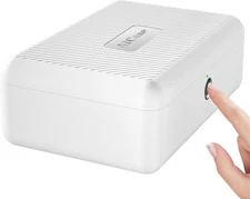 Biometric Fingerprint Storage Box,AICase Portable Cash Jewelry Security White 