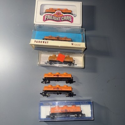6 N Scale 3 Dome Shell Tank Cars SCCX 1105/1245 (4) In ORG Cases C006