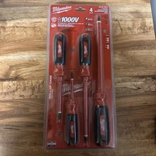 NEW Milwaukee 48-22-2219 1000V Insulated Slim Tip Screwdriver Set 4Pc