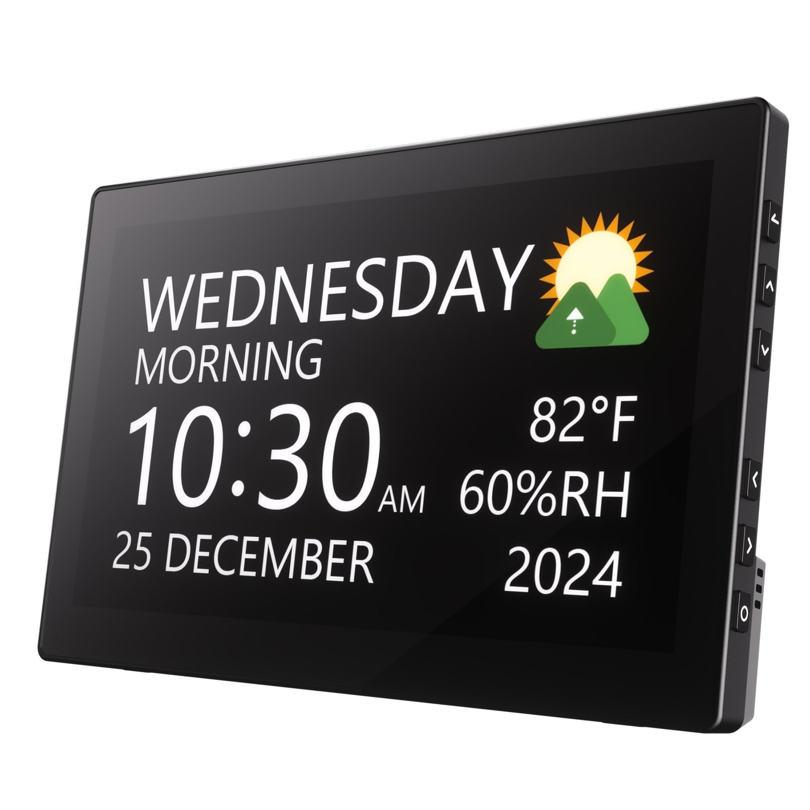 Large Digital Calendar Clock with 12 Themes & 20 Alarms