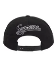 Chapeau noir Supreme World Famous S logo 6 panneaux