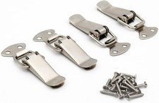 Latch, Stainless Steel Spring Loaded Toggle Silver 4 Pack,