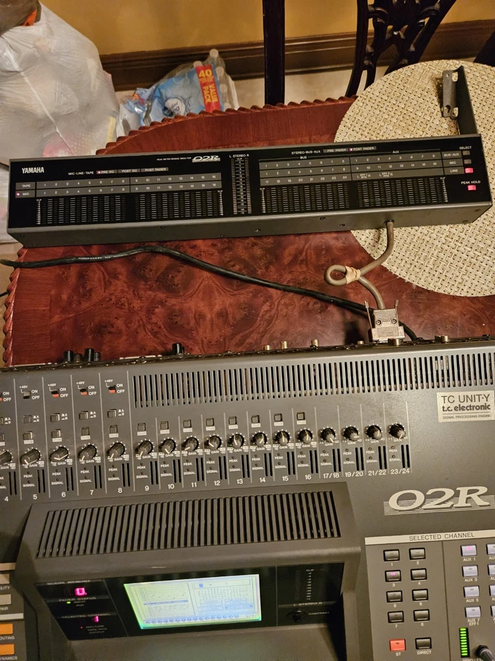 Yamaha 02R Digital Recording Console Mixer With Meter Bridge and 2 ADAT Cards - Image 4 of 4