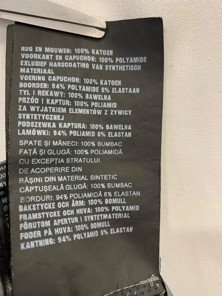 Chaqueta técnica con capucha Prada XL para hombre gris nailon mezcla de algodón cremallera Italia #52 Foto 4 de 4